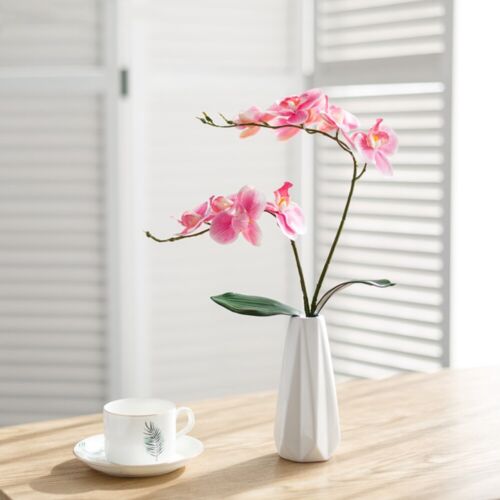 Latex Fake Flower Orchid  Flowers Real Touch Plant Centerpiece UK·