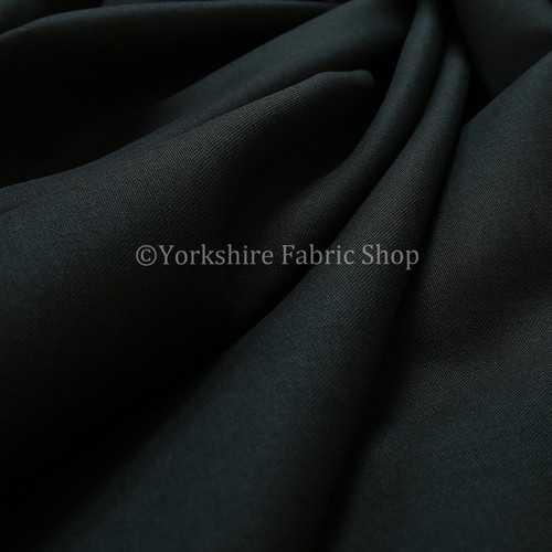 Upholstery Curtain Fabric Quality Plain Soft Linen Woven Look Chenille New Black