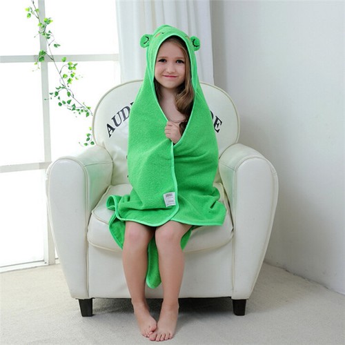 Toddler Baby Boys Girls Animal Hooded Blanket Bathrobe Bath Towel Wrap 8C