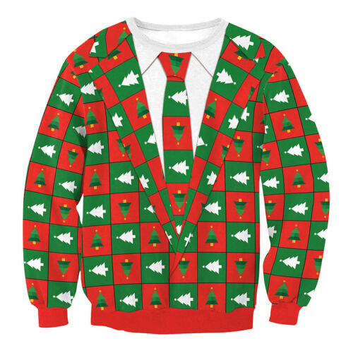 Herren Damen Weihnachten Sweatshirt Pullover Xmas Weihnachtspulli Winter Kapuzen 