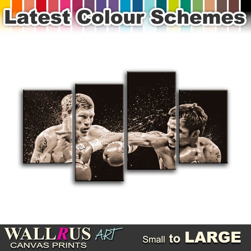 Manny Pacquiao Ricky Hatton Canvas Print Framed Photo Picture Wall Artwork WA