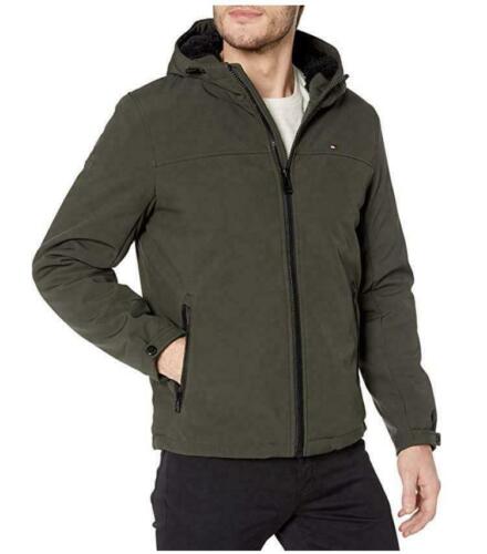 CUSTOMER RETURN Tommy Hilfiger Men/'s Soft Shell Hooded Quilted Lined Jacket
