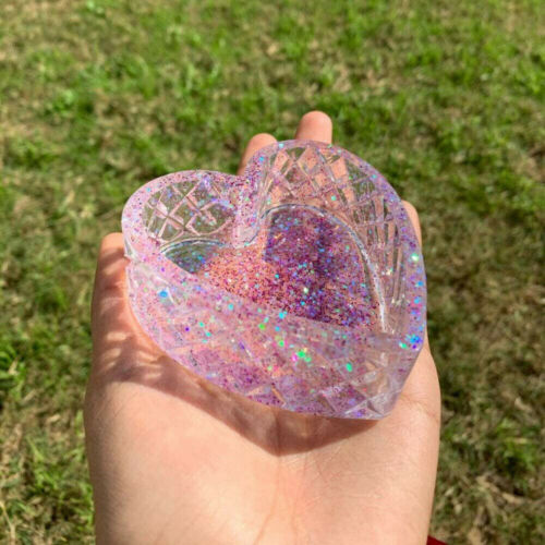 Silicone Resin DIY Jewelry Mold Heart Shapes Box Making Pendant Craft Gift Tools 