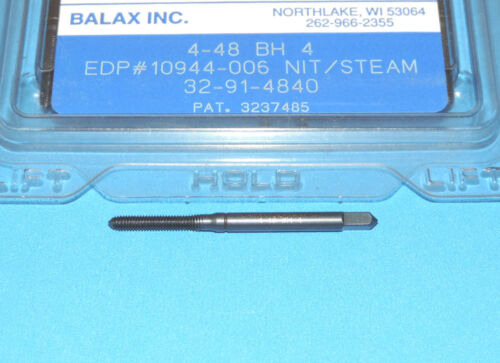 Steam Oxide Made in USA Balax 4-48 Thread Form Tap BH4 HSS Nitride