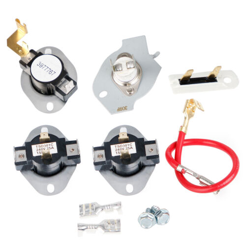 3387134 High-Limit Thermostat Cycling Thermostat Set for whirlpool kenmore Dryer