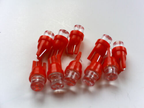 100 NEW Pinball 6.3 Volt LED RED Concave Replacement Bulbs 555 Wedge Base T10