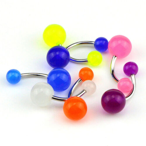 7PCS//Set Glow In The Dark Belly Button Navel Bar Rings Body Piercing Jewelry FB