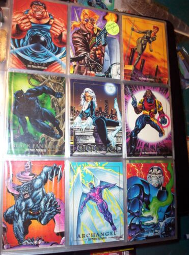 1992 1993 1994 obras maestras de Marvel conjuntos completos de tarjeta X-men Joe Jusko Wolverine!