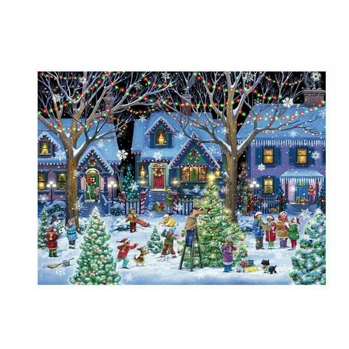 1000-Piece Jigsaw Puzzle Children Adult Christmas Snowman Puzzles Xmas