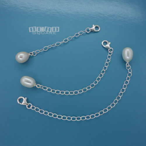 Bracelet Safety Chain 1 PC Sterling Silver Extender Connector for Necklace