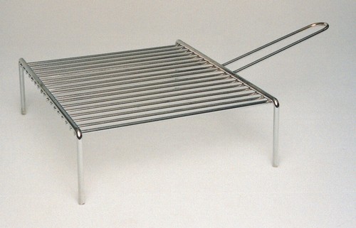 graticola pesante acciaio cm 40x35 griglia barbecue brace carbonella