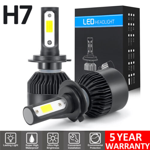 2x CREE H7 LED Headlight Kit 1950W 295000LM High-Low Beam Bulb Lamp White 6000K