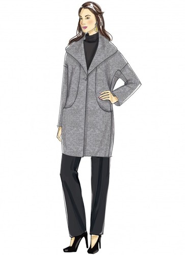 Butterick Donna facile Sewing Pattern 6423 Goccia Spalla Collo Sciallato Cappotto WIT.