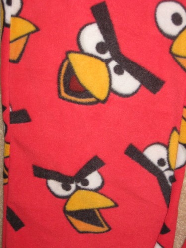 ANGRY BIRDS Video Game movie APP Red Boys YOUTH FLEECE Lounge PAJAMA sleep Pants