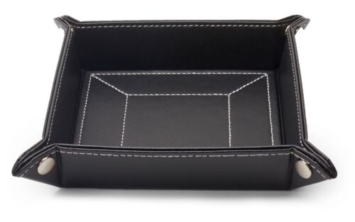 PU Leather Gift Boxed Valet Tray Catchall and Storage Organizer 