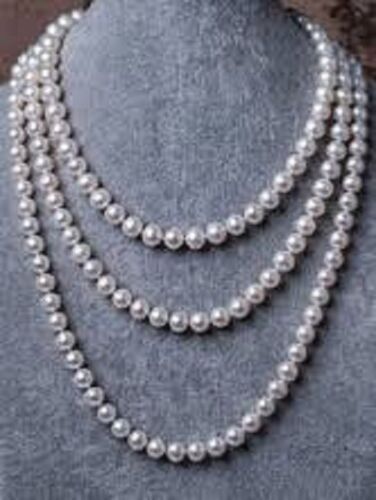 Women Uniformed White Round Classic Elegant Style Details about   Pearl Necklace 5 Feet Long 