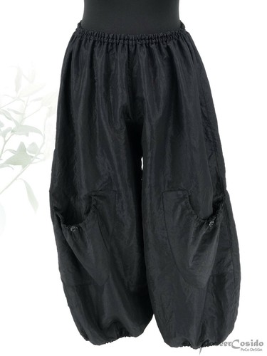Poco Lagenlook palloncino-Pantaloni Nero Taft L-XL-XXL-XXXL 44 46 48 50 52 54 56 58