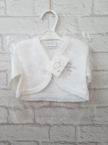 Baby Girls My Christening Day Embroidered Bolero Style Cardigans Dandelion