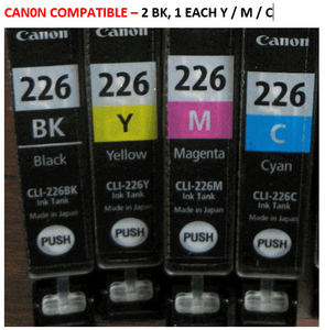 NEW 5-PK Compatible CANON PIXMA PGI-225 PGBK CLI-226 BK C M Y INK CARTRIDGE SET