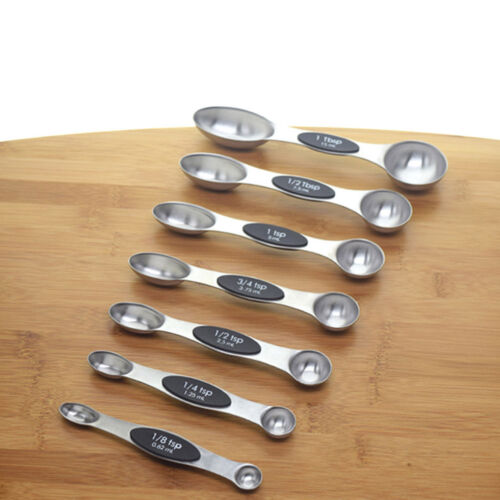 Set of 7 Measuring Spoons Magnetic Measuring Spoons Teaspoon for Dry Ingredients