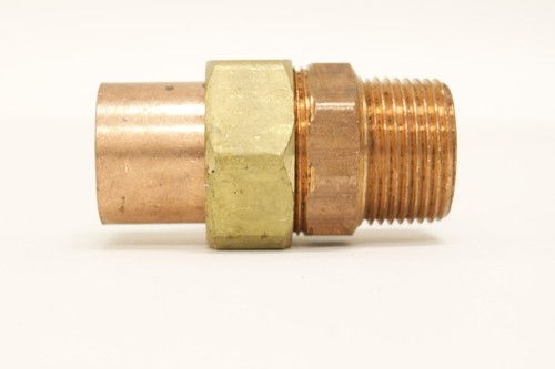1/" x 1/" Copper Male CxM Sweat x IPS Thread Union Plumbing Fitting 5 Pieces