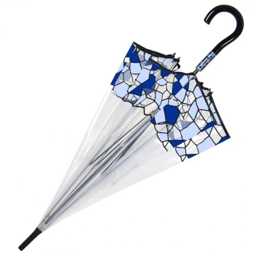 Gaudi Glockenschirm Regenschirm Transparent Durchsichtig Damen Vintage Manuell 