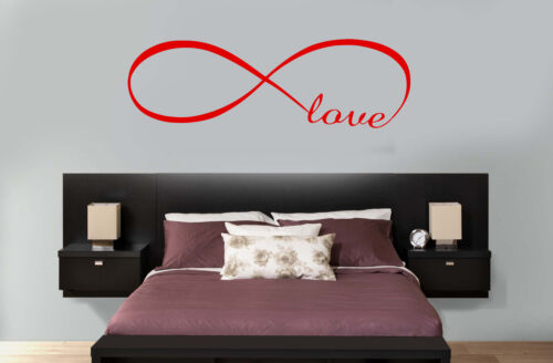 Love Infinity Symbol Bedroom  HeadBoard Wall Art Stickers Decals Vinyl Murals
