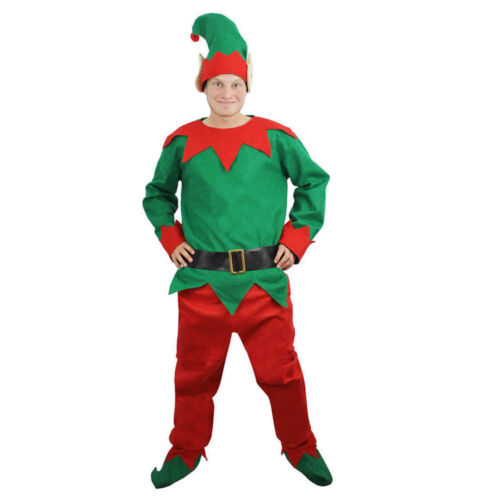 Les Adultes Unisexe Elf Costume Noël Santas Helper Noël homme femme robe fantaisie