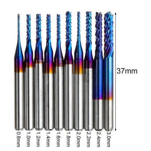 CNC Schaftfräser 10 teiliges Set 1//8 /'/' Schaft Nano Fräser Hohe Qualität