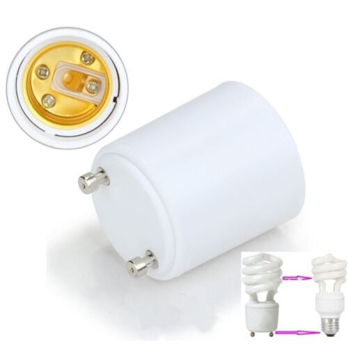 2Pcs LED Lamp Adapter GU24 to Standard E26 E27 Bulb Holder Socket Converter jc 