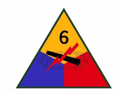 6th Armored Division Sticker Military Decal M355 