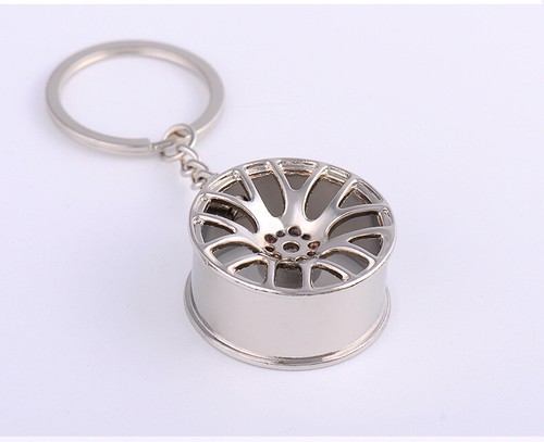 Car Parts Key Chain Motor Hub Valve Piston Engine Rotate Keyring