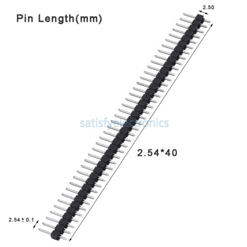 100PCS NEW 40Pin 2.54mm Single Row Straight Male Pin Header Strip PBC Ardunio