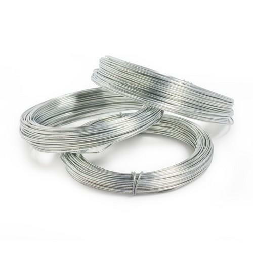 1 x Argent Non Plaqué Acier Inoxydable 0.71mm x 10m Rond Fil Rouleau X1415