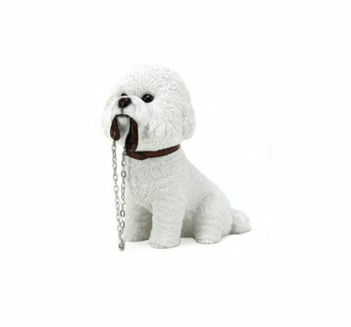 BICHON FRISE SITTING DOG ORNAMENT//FIGURINE WITH LEAD BY LEONARDO