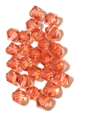 26 pcs 4mm SWAROVSKI CRYSTAL PADPARADSCHA BICONE BEADS 530104PAD