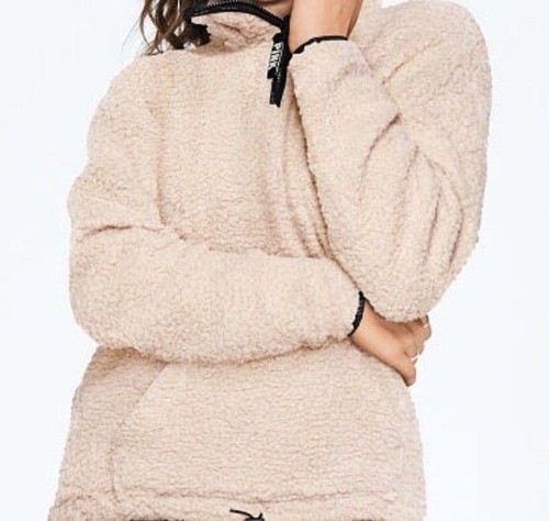 sherpa quarter zip pullover victoria secret