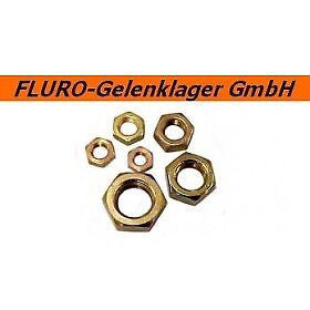 Single Fluro KM10x1 M10 x 1.0 Metric RH Jam Nut