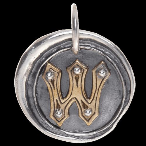 Waxing Poetic Rivet Insignia Charm ~ Sterling Silver ~ Hard to Find ~ FREE SHIP! 