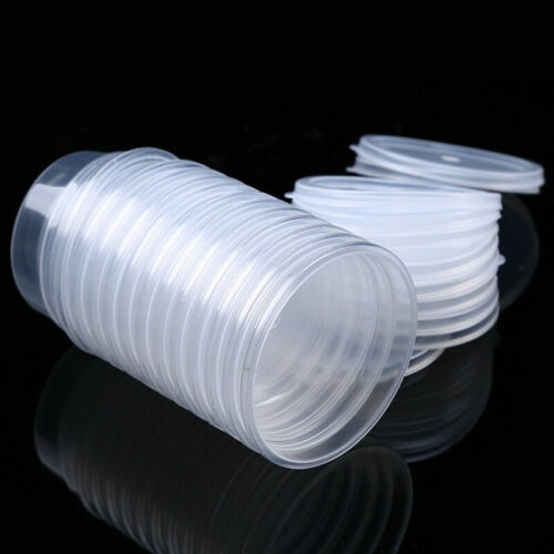 10pcs Round Food Containers Plastic Clear Storage Deli Pots w/ Lids Takeaway Box 