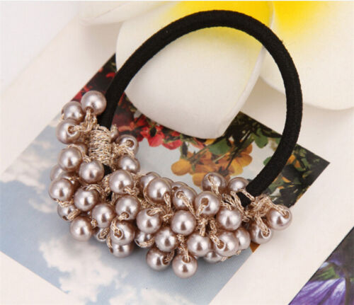 Hair Accessories Pearl Elastic Rubber Bands For Women Girl Ponytail Holder BL