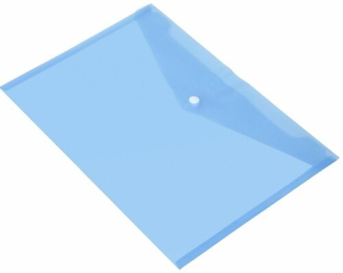 A5 file folder Document Wallets Folder Plastic clear,grey,blue,pink PACK OF 12 