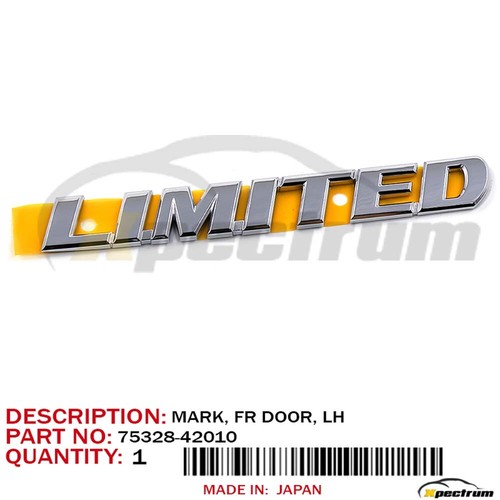Toyota RAV4 2006-2012 Porta Esquerdo Cromado Limitado Emblema Genuine OEM 75328-42010