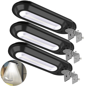 Solar Powered LED Gutter Door Wall Fence Lights Outdoor Solar Garden Security