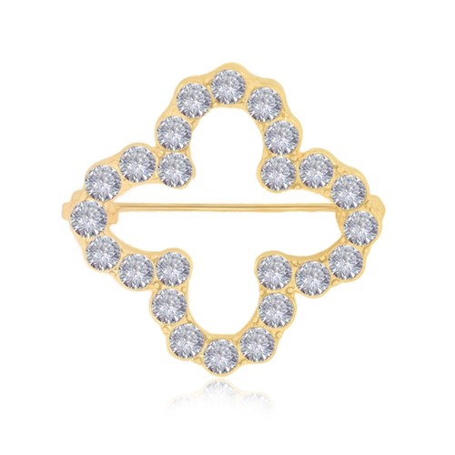Womens Deer Head Geometric Brooches Pin Jewelry Wedding Rhinestone Dress Decor