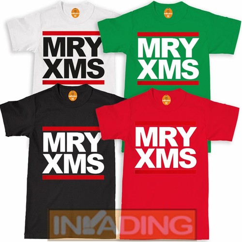 Funny MRY XMS Men/'s T-shirts Merry Christmas Tops Short Sleeve Cotton Cool Tee