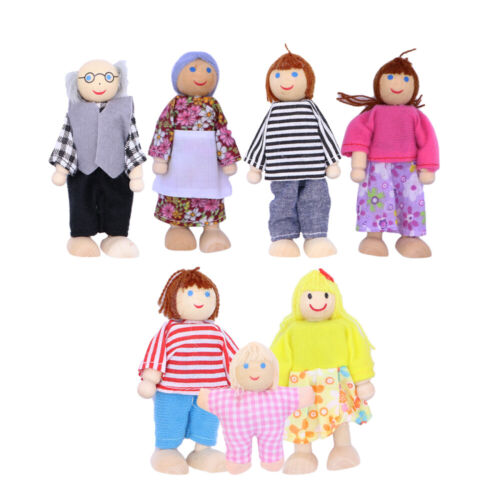 7pcs Familie von 7 Personen Mini Figuren Spielzeug Puppe Actionfiguren Sammlung