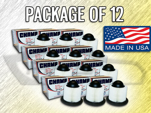 PACKAGE OF 12 CHAMP AIR FILTER AF1615 FORD E150 F150 MUSTANG MADE IN USA