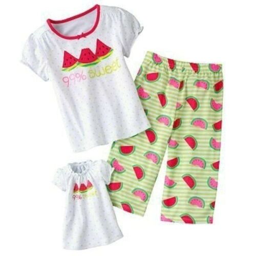 Details about   Watermelon PJ Set Girl SZ7 Matching 18 in Doll Clothes Fits American Girl Dolls 