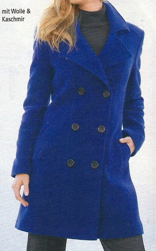 WOLLMANTEL JACKE MANTEL WOLLE KURZMANTEL WOLLJACKE KASCHMIR ROYAL Gr 52 Neu